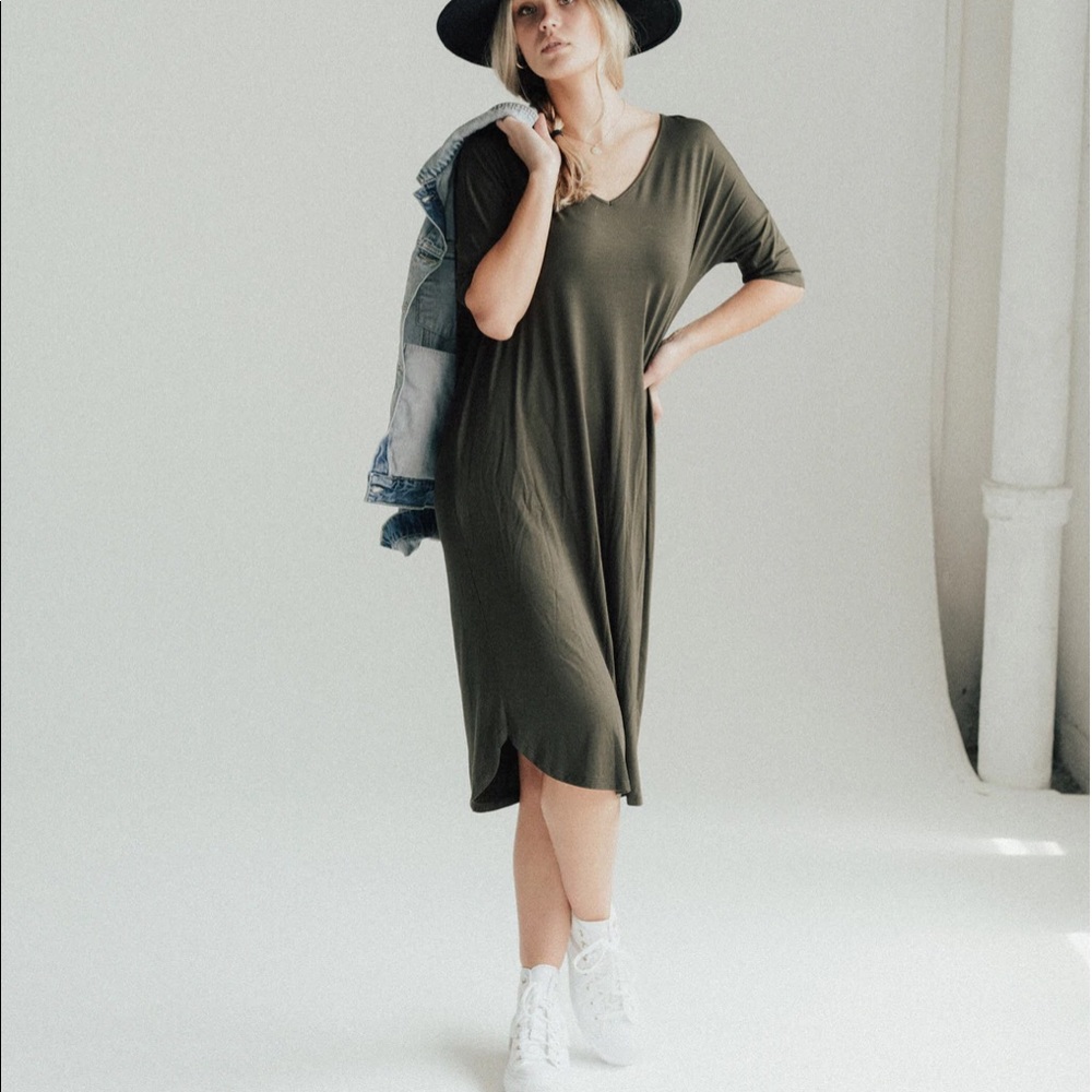 Carly Jean Los Angeles CJ’s Favorite Midi, Olive